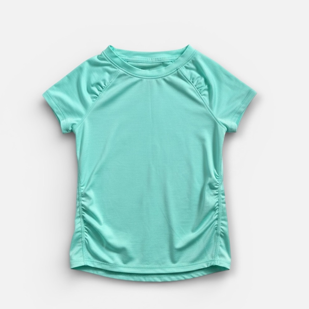 Girls All in Motion Mint Green Athletic Tee Size XS (4/5) Quick-Dry Active Top